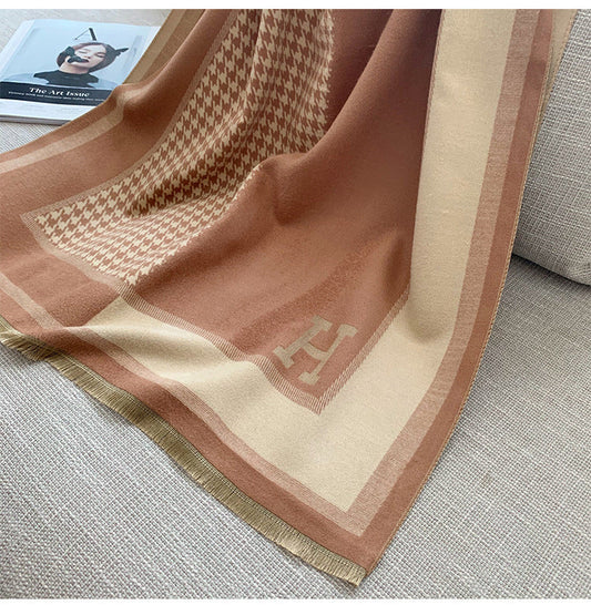 Cashmere warm thickened shawl scarf