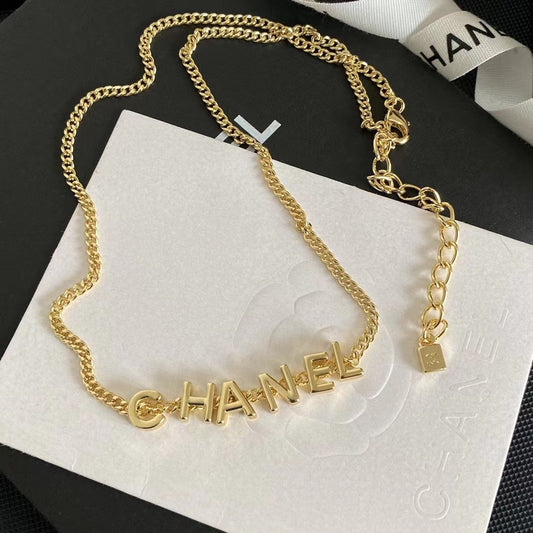 Fashion Gold Letter Necklace