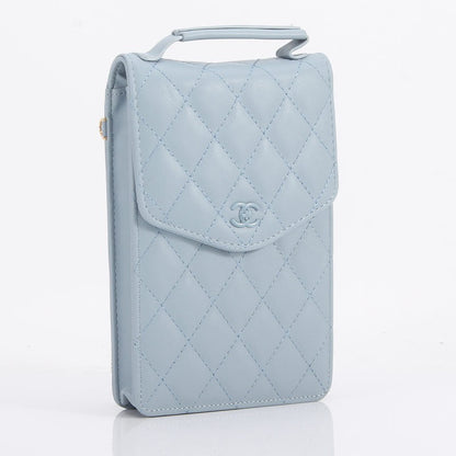 Luxury diamond leather mobile phone bag