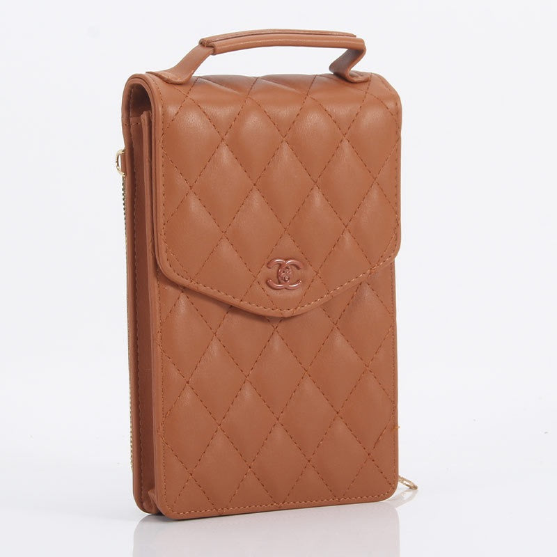 Luxury diamond leather mobile phone bag