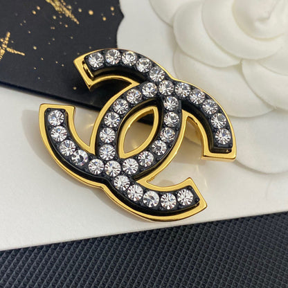 Personality Stacked Colors Diamond Brooch