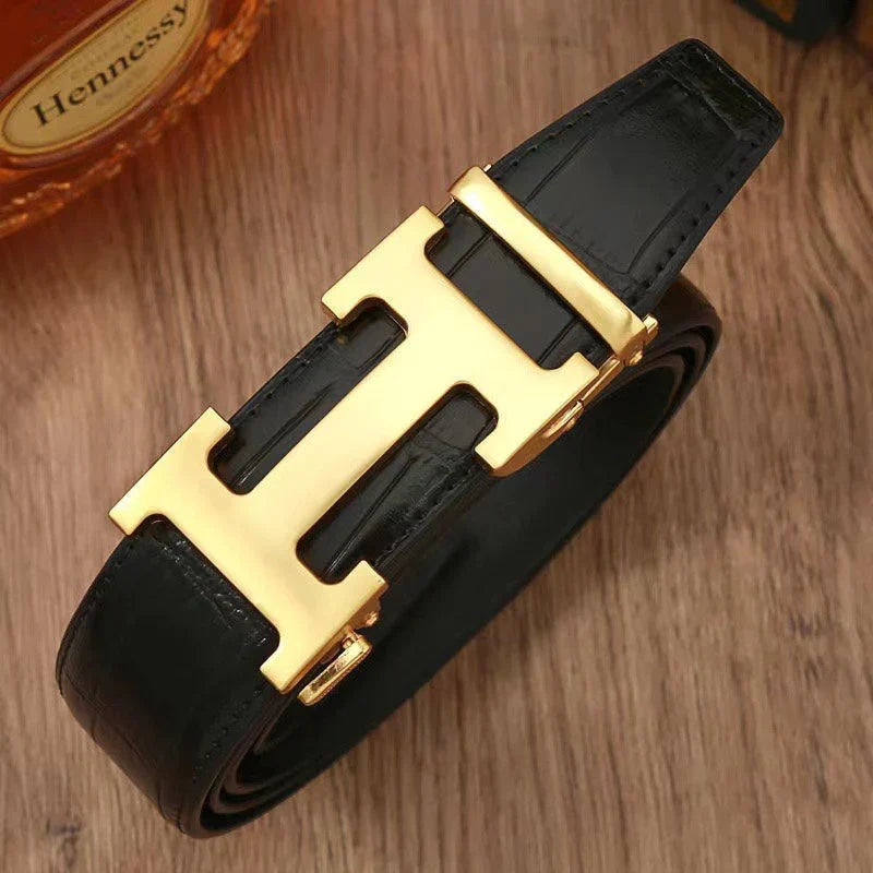 3 Colors Classic Buckle Leather Belt