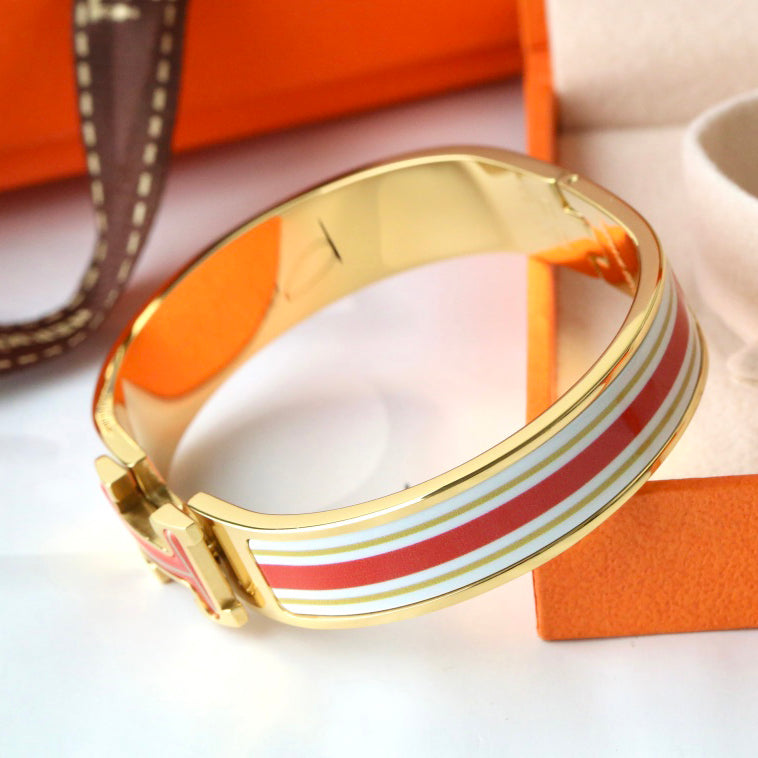 Fashion Letter Buckle Enamel Bracelet