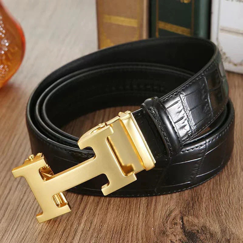 3 Colors Classic Buckle Leather Belt