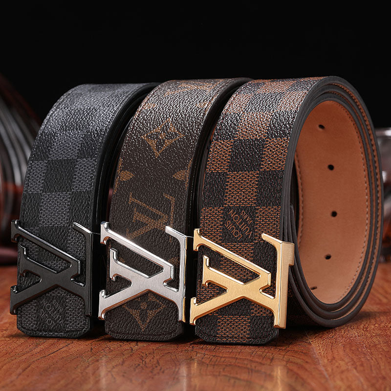 3 Colors luxury printed letter leather belt