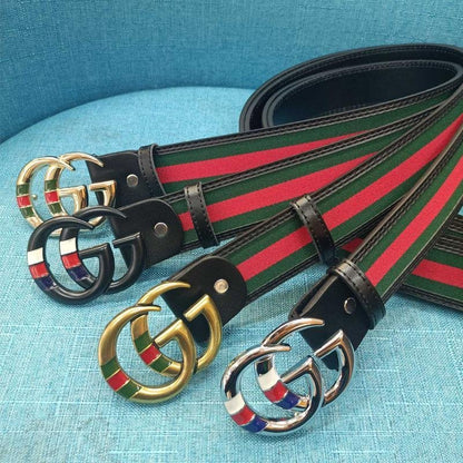 4 Colors Fashion Stripe Ladies Leather Belt