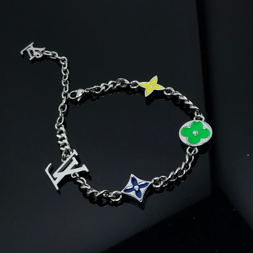 Four Flower Logo Adjustable Bracelet