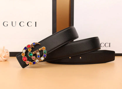 2 luxury irregular colored diamond belts