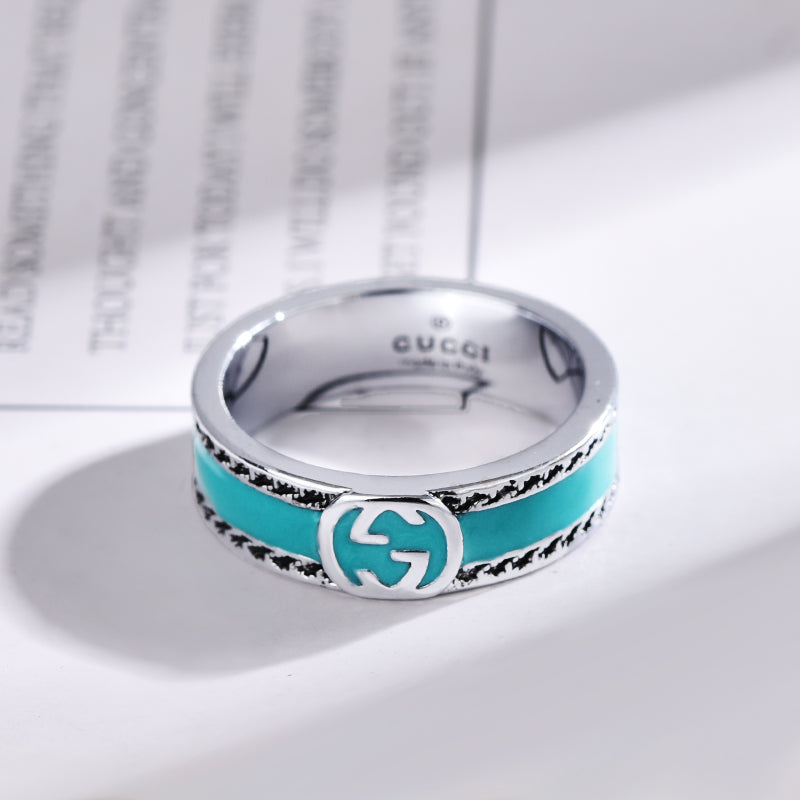 Blue Enamel Ring