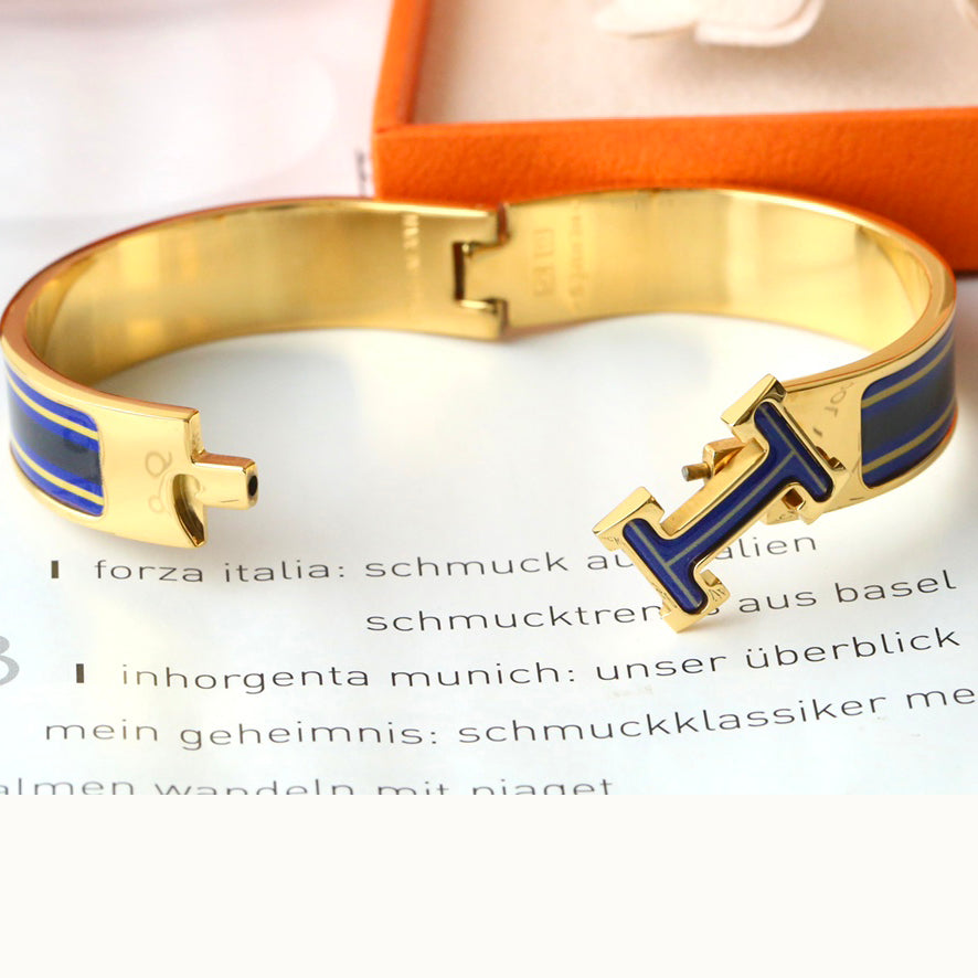 Fashion Letter Buckle Enamel Bracelet