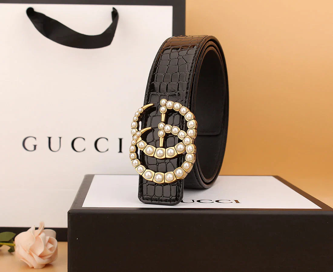 2 styles of luxury pearl belt