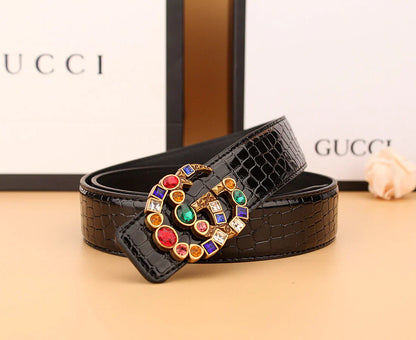 2 luxury irregular colored diamond belts