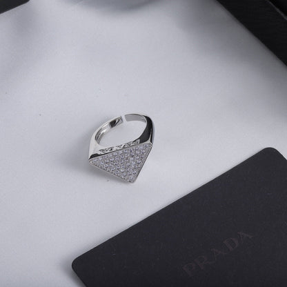 Fashion Diamond Triangle Open Ring