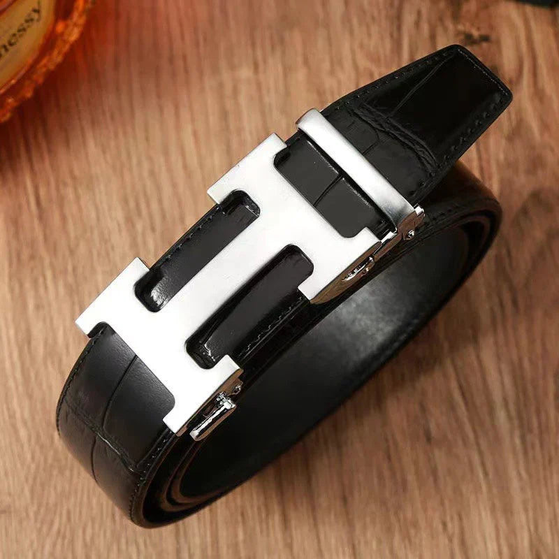 3 Colors Classic Buckle Leather Belt