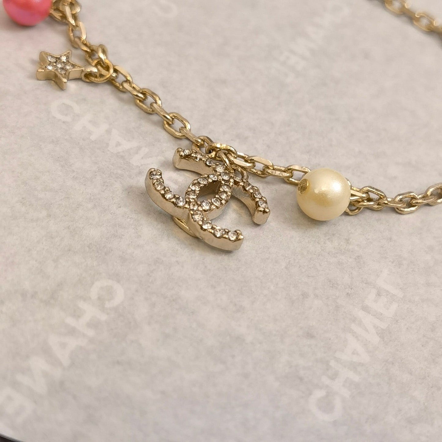 Fashion Pearl Rhinestone Pendants Bracelet