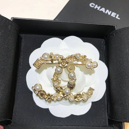 Classic Pearl Camellia Brooch