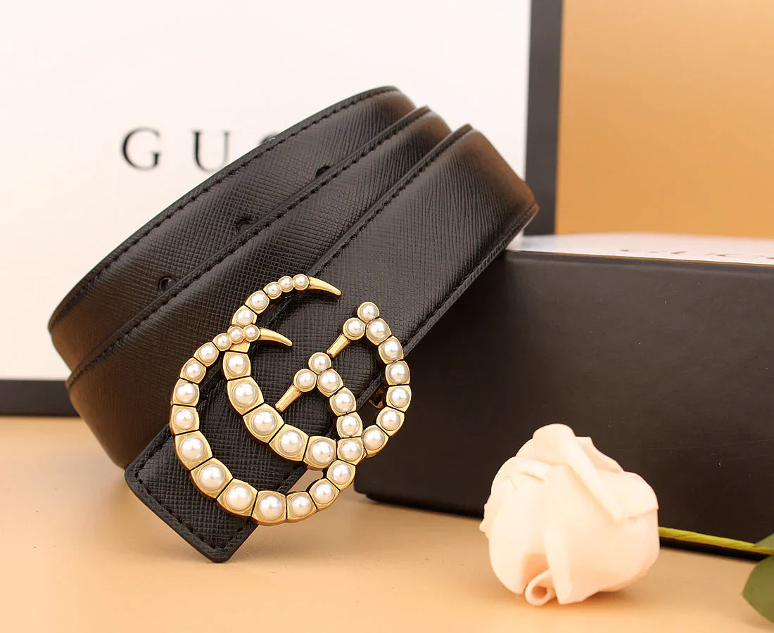 2 styles of luxury pearl belt