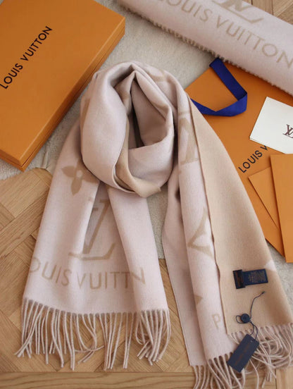 Luxury Classic Embossed Cashmere Scarf