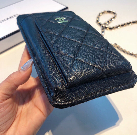 Luxury leather crossbody coin mobile phone bag