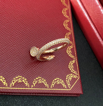 Luxury Diamond Thread Free Adjustment Ring