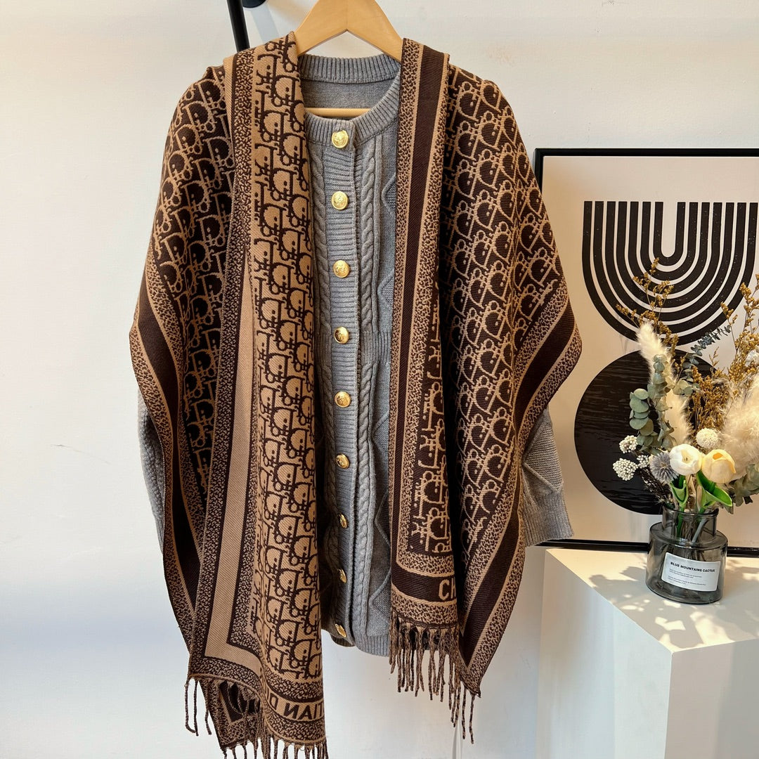 Fashionable tassel 100% cashmere scarf