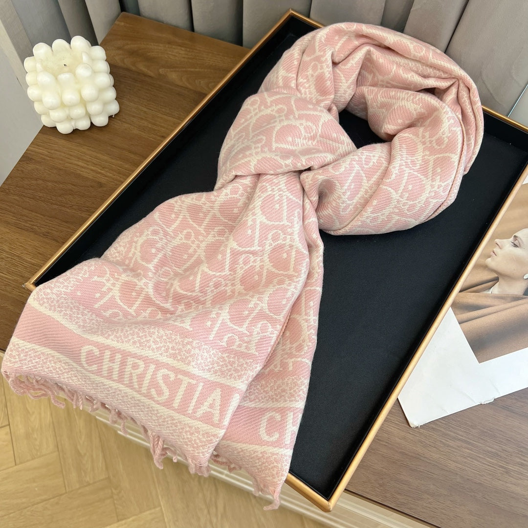 Fashionable tassel 100% cashmere scarf